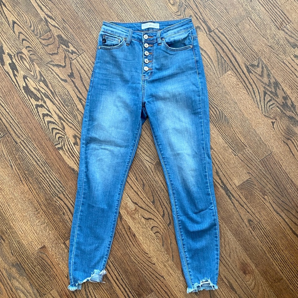 KanCan. High-waisted, button fly, skinny jeans, Size 5